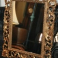 Carved and gilded wood framed mirror