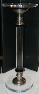 SOLD - Lucite and chrome mid-century pedestal - 36" H
