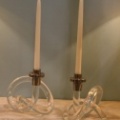 SOLD - Lucite Candle Holders