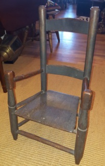 American Antique Child's Chair in Original Blue Finish