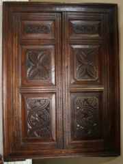 18 c. French oak corner cupboard 36 X 48