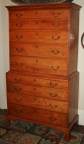 American 18th Century Chippendale Tiger Maple Chest on Chest