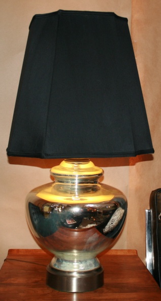 Mid Century large Mercury Glass Lamp