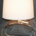 Oval lucite table lamp