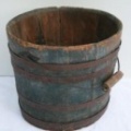 Blue Wood Bucket 