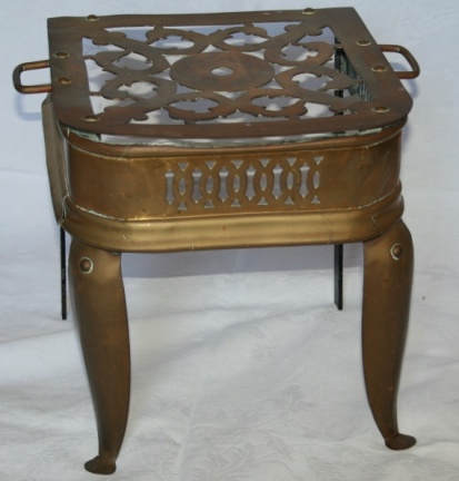 19th century trivet or footman of brass and iron
