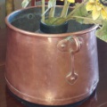French antique copper container