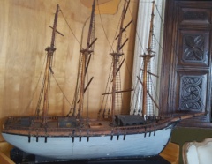 Rare antique 4 masted ship model of great size