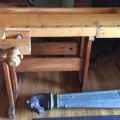 Vintage wood workbench