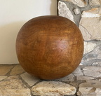 Exceptional solid wooden ball of a rare size to enhance your home, patio or garden. This could also be set atop a pedestal for a different view. Measures 20" in diameter.﻿